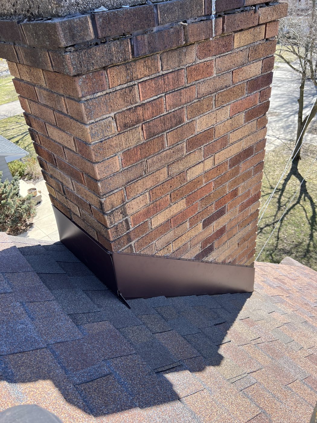 Brick Chimney Re-Flash in West Michigan