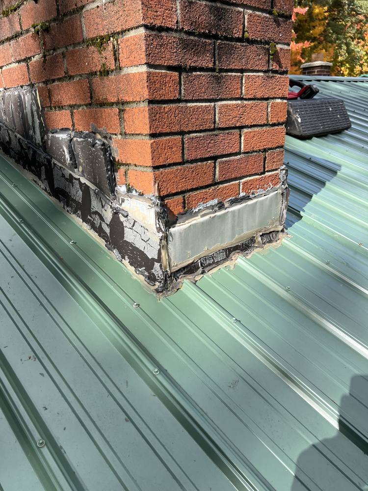 Chimney Repair on a Metal Roof in West Michigan — photo 3 of 18