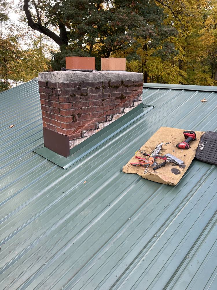 Chimney Repair on a Metal Roof in West Michigan — photo 10 of 18