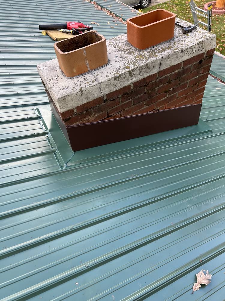 Chimney Repair on a Metal Roof in West Michigan — photo 16 of 18