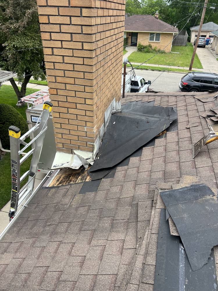 Chimney Step Flashing Repair in West Michigan — photo 3 of 12