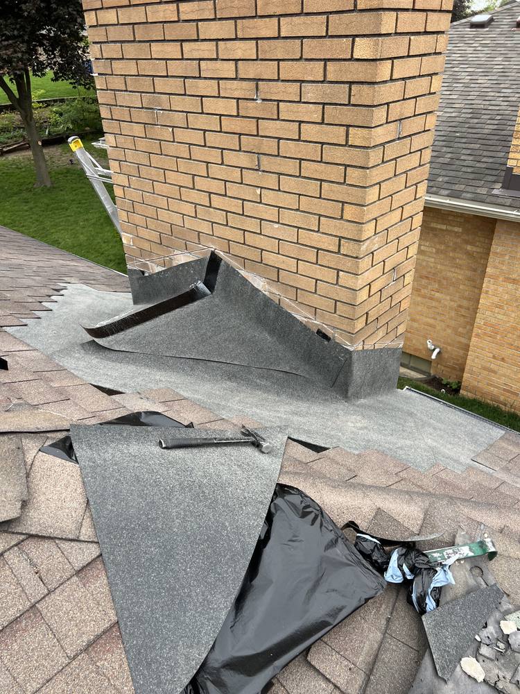 Chimney Step Flashing Repair in West Michigan — photo 9 of 12