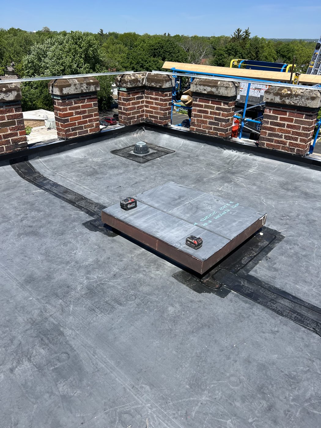 Church Bell Tower Flat Roof in West Michigan