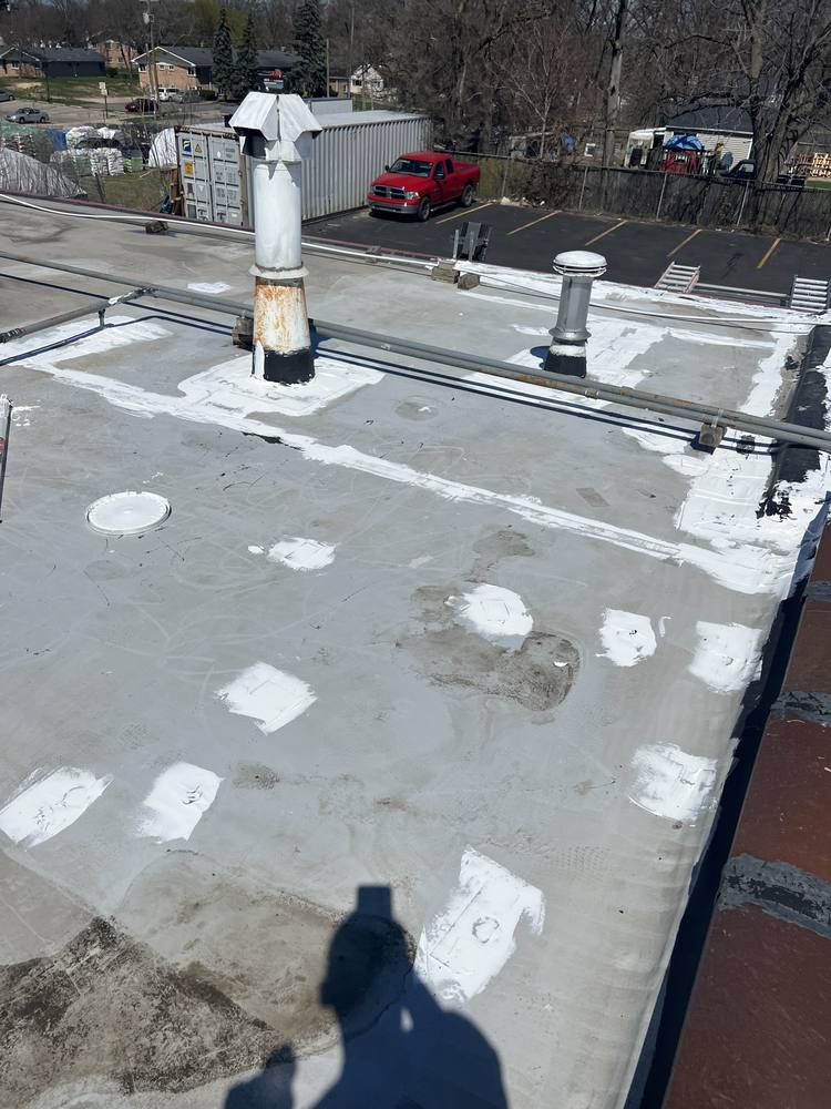 Commercial Flat Roof Silicone Repair in West Michigan — photo 1 of 10