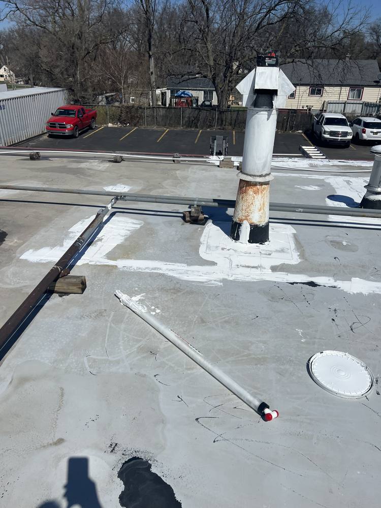 Commercial Flat Roof Silicone Repair in West Michigan — photo 2 of 10