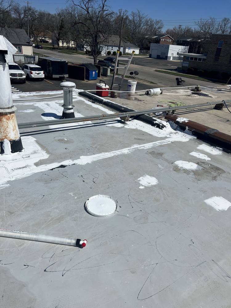 Commercial Flat Roof Silicone Repair in West Michigan — photo 3 of 10