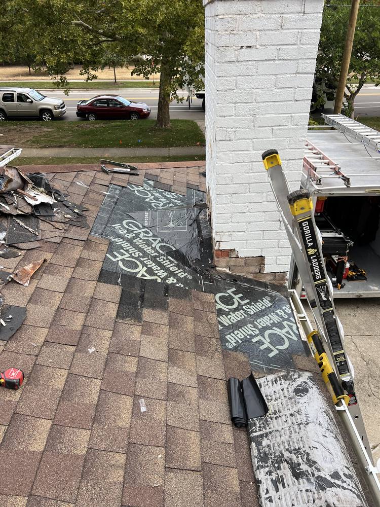 Painted Brick Chimney Re-Flash in West Michigan — photo 4 of 19