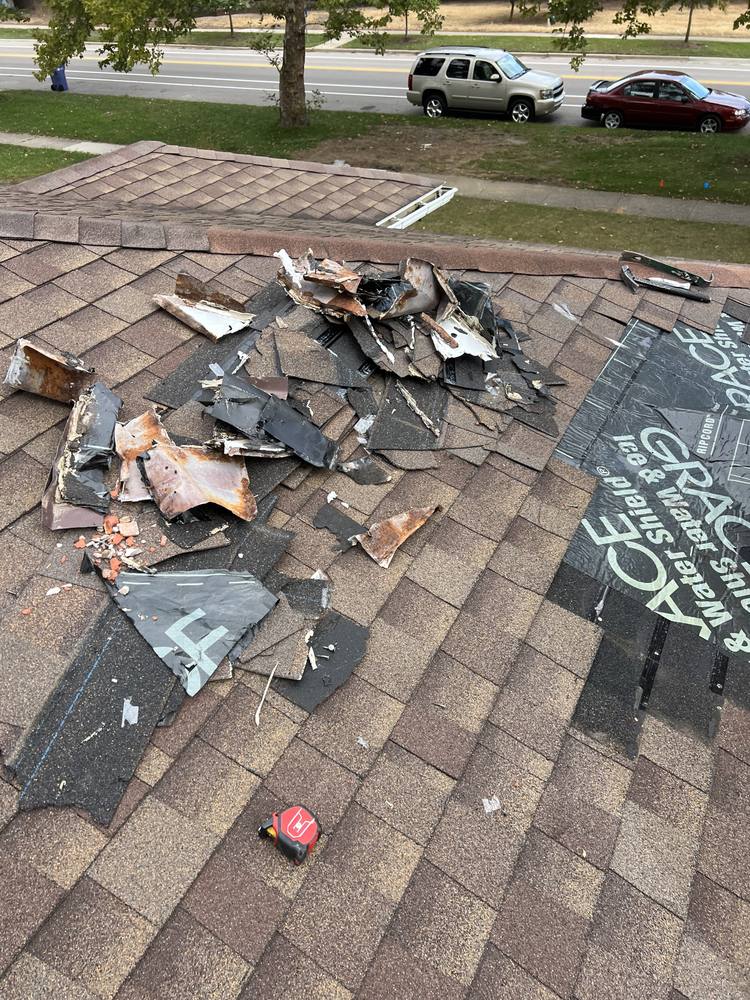 Painted Brick Chimney Re-Flash in West Michigan — photo 5 of 19