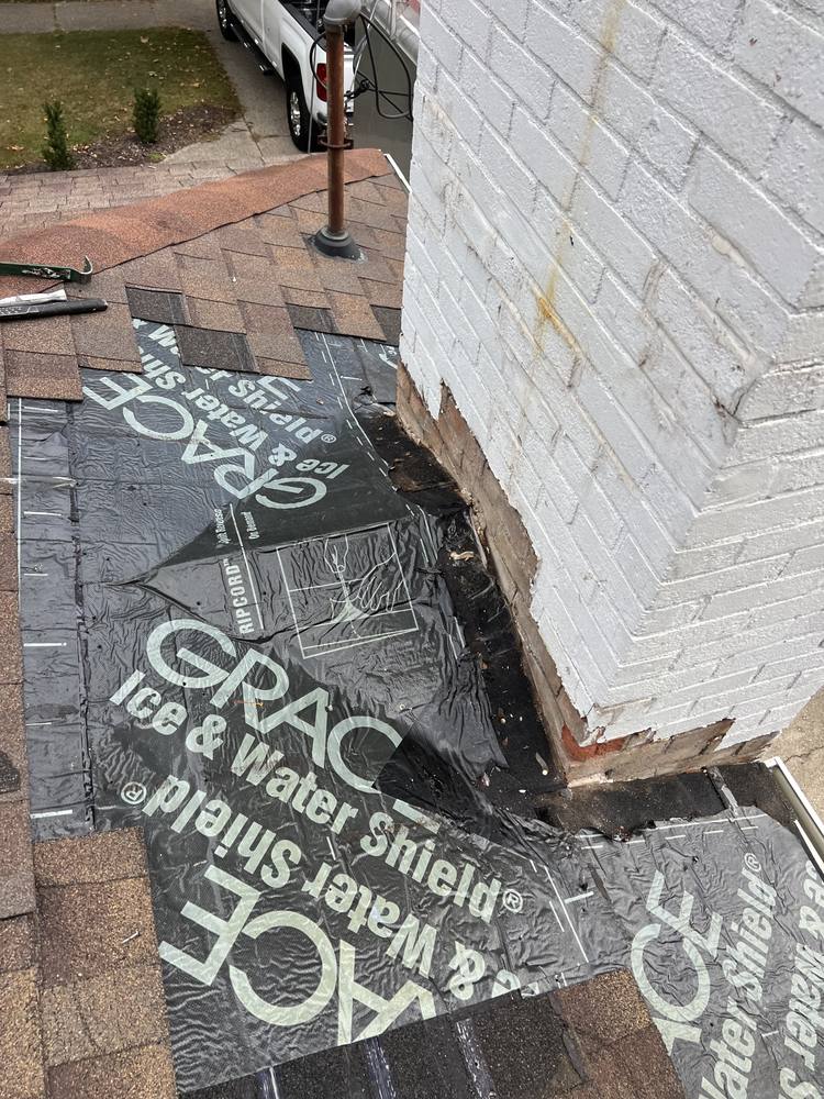 Painted Brick Chimney Re-Flash in West Michigan — photo 6 of 19