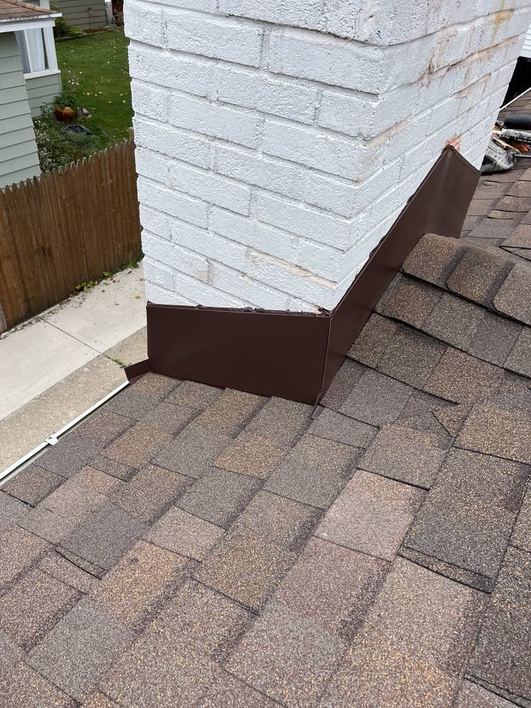 Painted Brick Chimney Re-Flash in West Michigan — photo 17 of 19