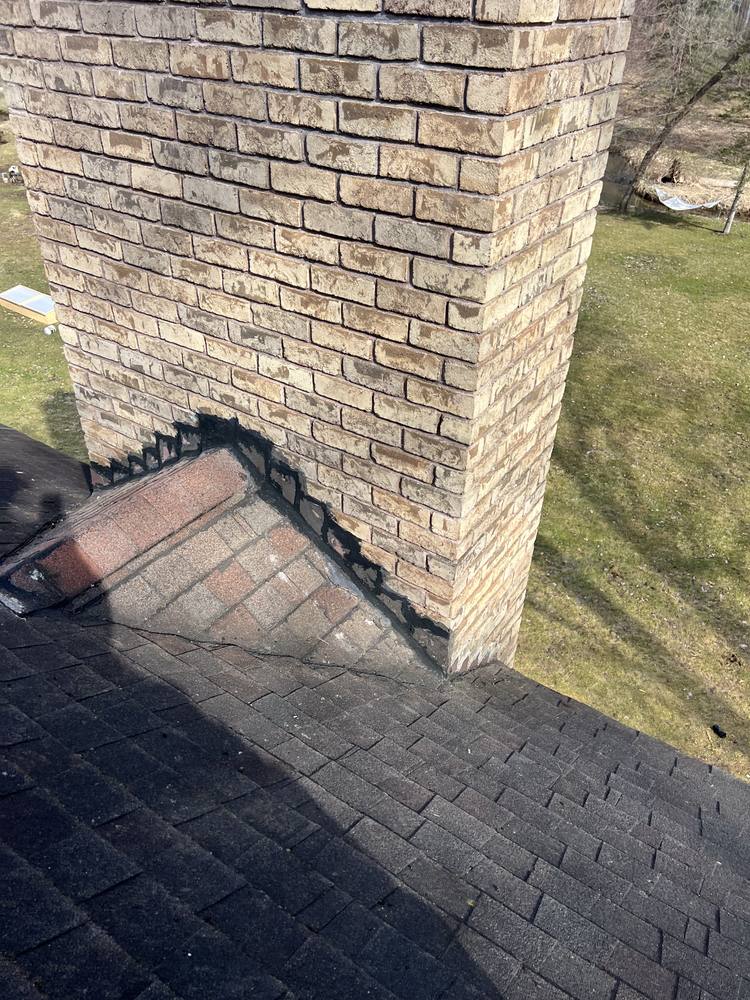 Stone Chimney Re-Flash in West Michigan — photo 2 of 22