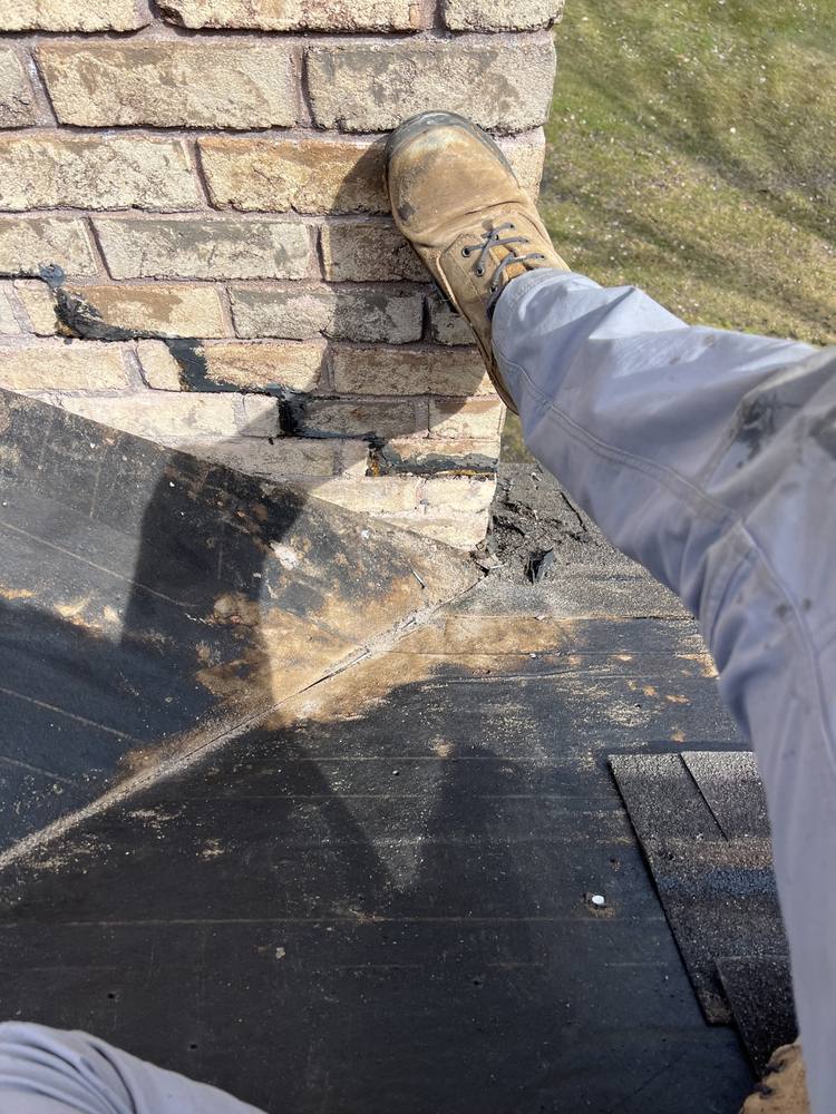 Stone Chimney Re-Flash in West Michigan — photo 11 of 22