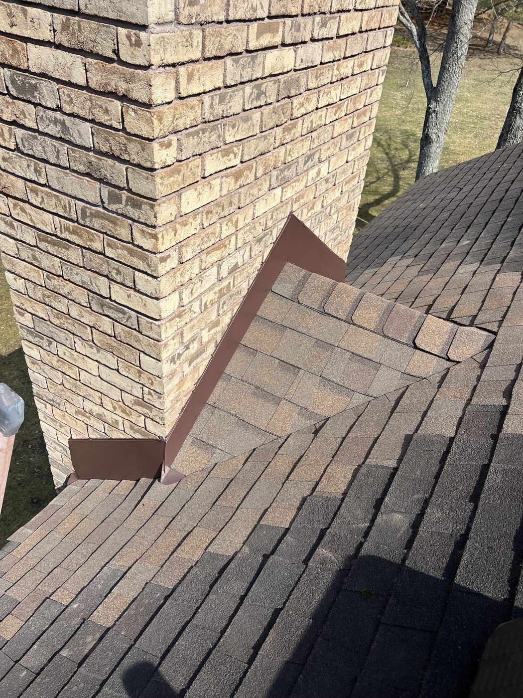 Stone Chimney Re-Flash in West Michigan