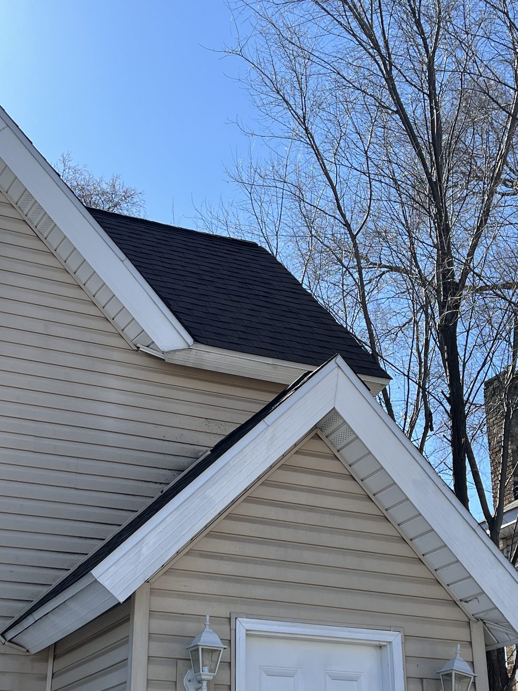 Tree Damage to a Roof in West Michigan